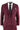 Men's Herringbone Wine Maroon 3 Piece Tweed Suit - STZ11