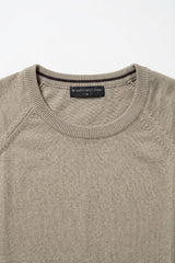 Tricou bărbătesc kaki clasic tricotat, cu mânecă scurtă, guler rotund