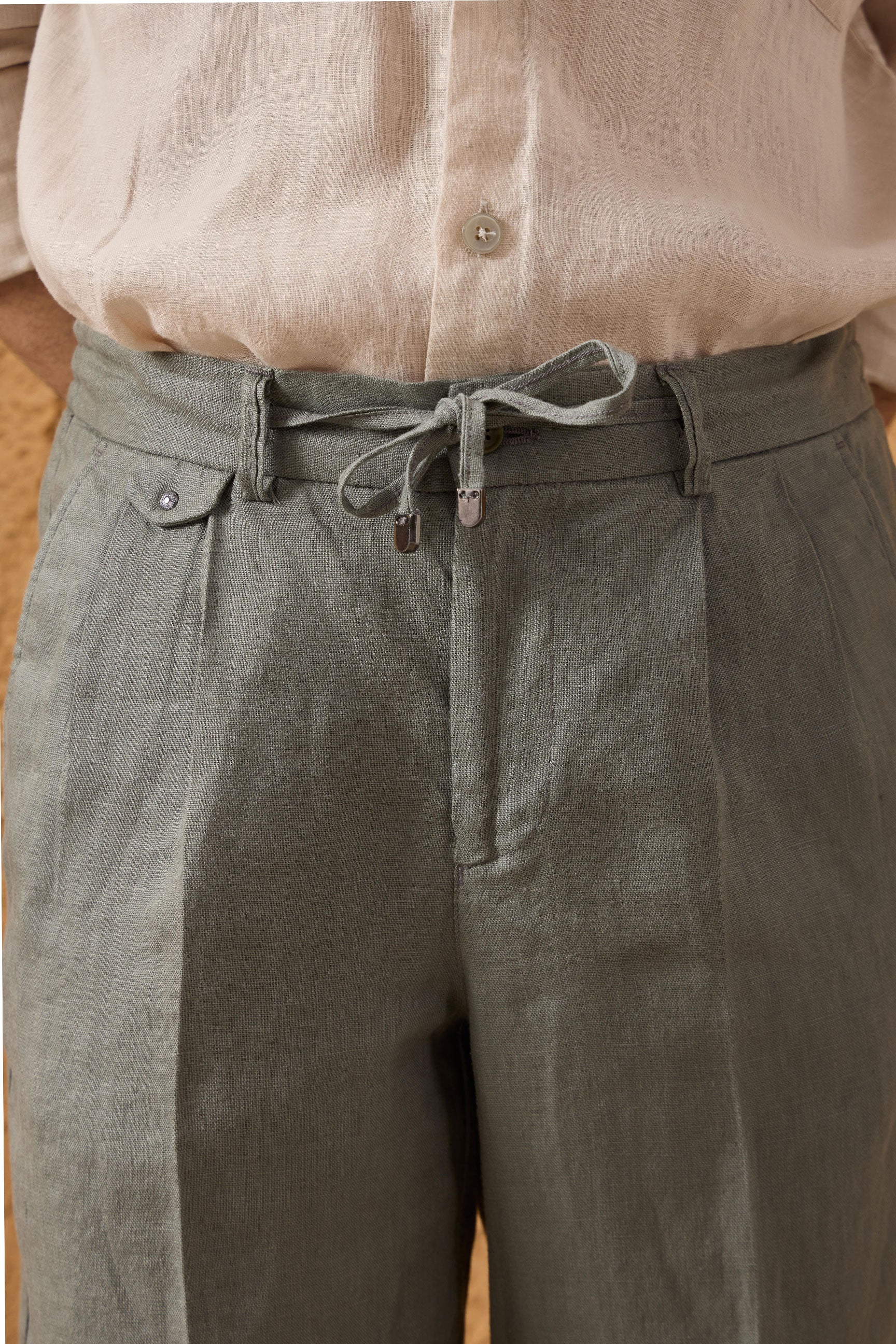 Set bărbătesc de vară, elegant, casual, cu jachetă din in, bleumarin, cu fermoar și pantaloni gri salvie