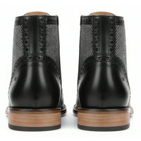 Ghete bărbătești cu vârf tip Wingtip Brogue