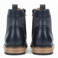 Ghete bărbătești cu vârf tip Wingtip Brogue