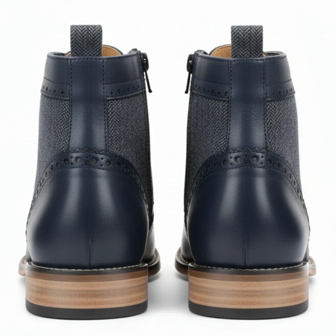 Ghete bărbătești cu vârf tip Wingtip Brogue