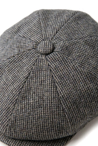 Pălărie bărbătească cu 8 panouri, model Razor Baker Boy, din lână și tweed, șapcă plată Shelby Newsboy, gri