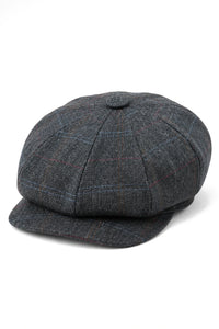 Pălărie bărbătească cu 8 panouri, model Razor Baker Boy, din lână și tweed, șapcă plată Newsboy Blinders