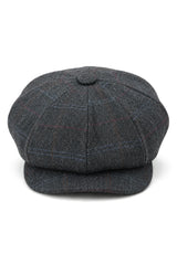 Pălărie bărbătească cu 8 panouri, model Razor Baker Boy, din lână și tweed, șapcă plată Newsboy Blinders