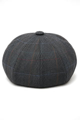 Pălărie bărbătească cu 8 panouri, model Razor Baker Boy, din lână și tweed, șapcă plată Newsboy Blinders