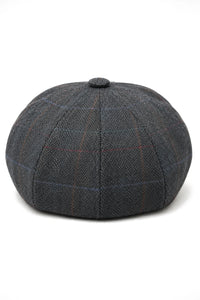 Pălărie bărbătească cu 8 panouri, model Razor Baker Boy, din lână și tweed, șapcă plată Newsboy Blinders