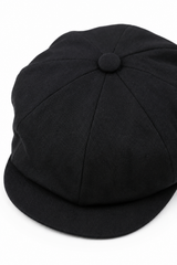 Pălărie bărbătească cu 8 panouri, model ras de vară, neagră, Baker Boy, din bumbac, Blinders Newsboy, șapcă plată Shelby