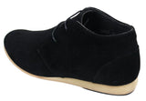 Mens Black Beige Brown Navy Desert Boots Shoes Suede High Top Ankle Chelsea