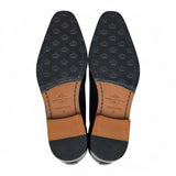 Pantofi brogue bărbătești din piele neagră, clasici, formali, cu șireturi