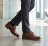 Pantofi eleganți Brogue din piele maro pentru bărbați