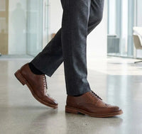 Pantofi eleganți Brogue din piele maro pentru bărbați