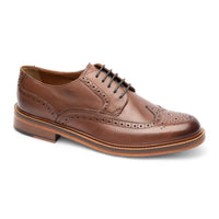 Pantofi eleganți Brogue din piele maro pentru bărbați