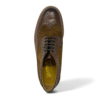 Pantofi brogue din piele întoarsă maro pentru bărbați