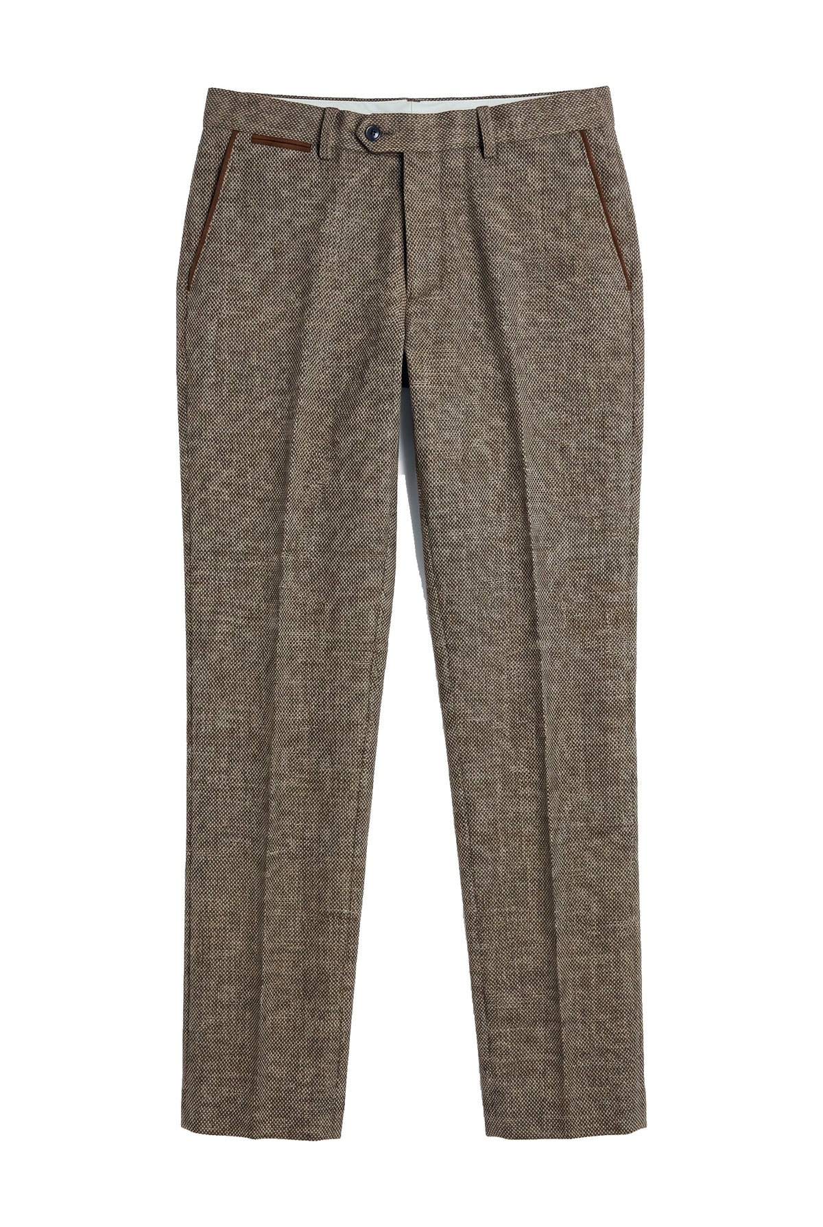 Ralph - Pantaloni bărbătești din tweed maro
