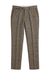 Ralph - Pantaloni bărbătești din tweed maro