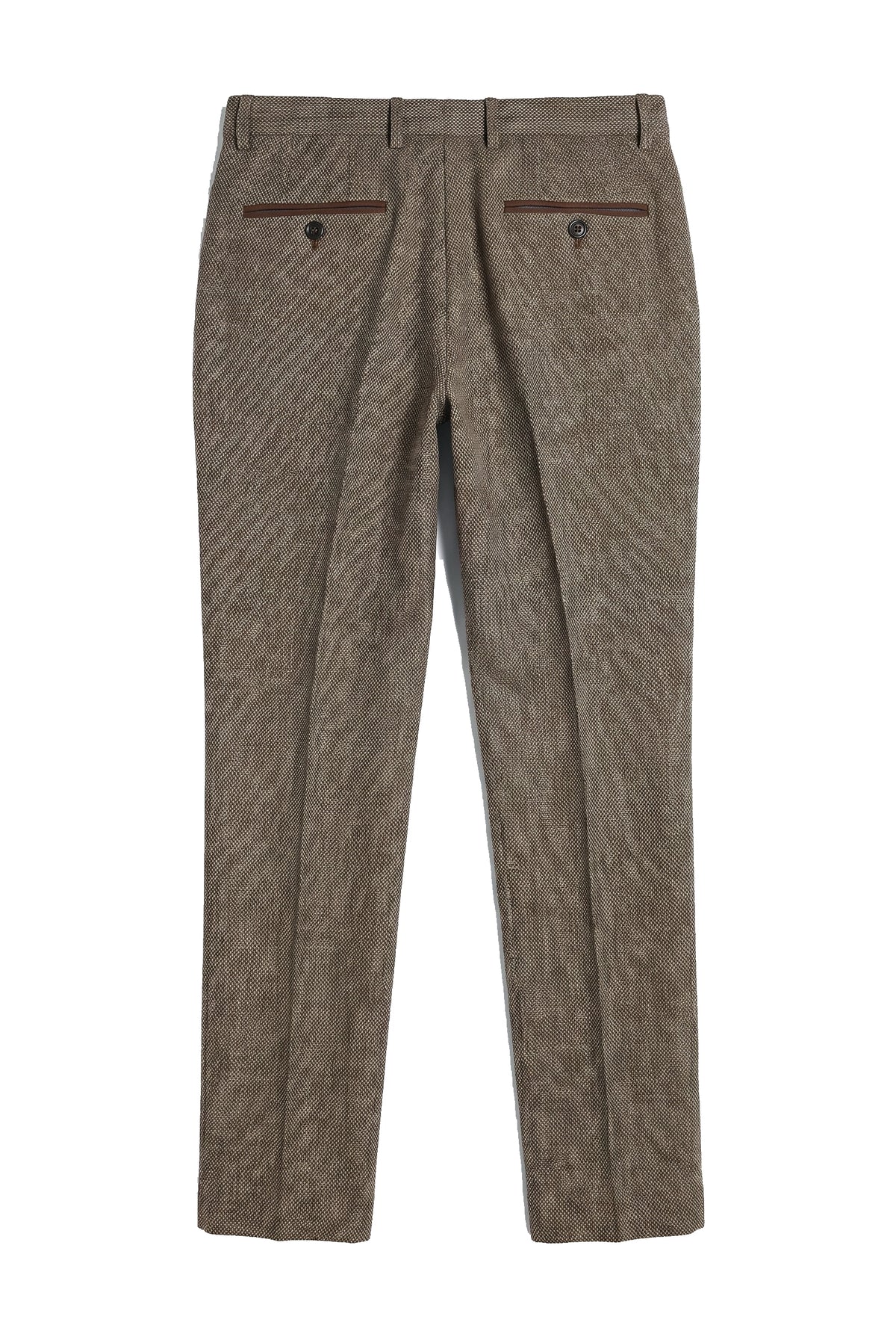 Ralph - Pantaloni bărbătești din tweed maro