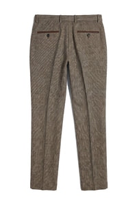 Ralph - Pantaloni bărbătești din tweed maro