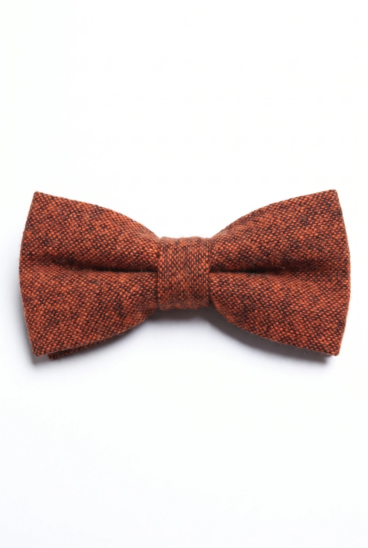 Papion bărbătesc maro din amestec de lână tweed
