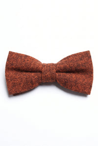 Papion bărbătesc maro din amestec de lână tweed