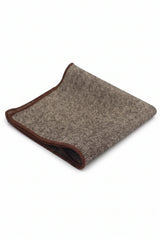 Batistă de buzunar bărbătească din amestec de lână și tweed maro