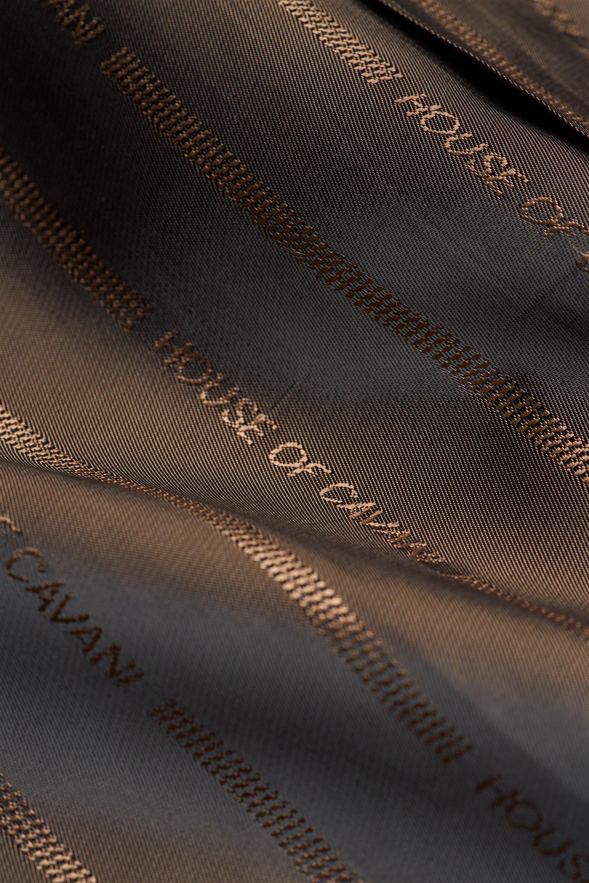 Palton bărbătesc din tweed maro cu aspect de lână Houndstooth