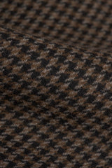 Palton bărbătesc din tweed maro cu aspect de lână Houndstooth