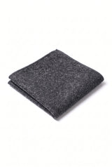 Batistă de buzunar bărbătească din amestec de lână și tweed gri cărbune