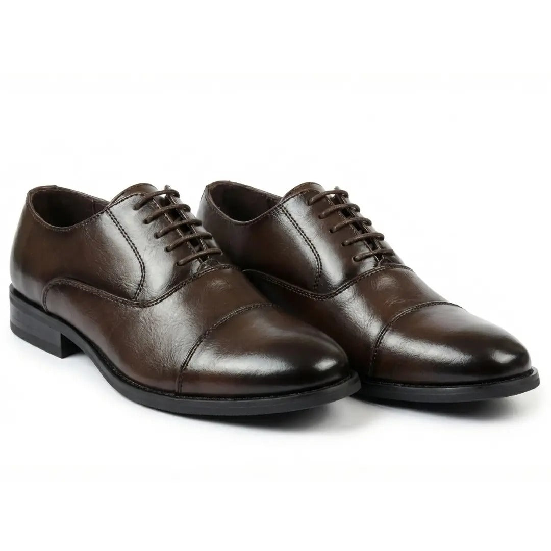 Pantofi Oxford clasici cu vârful închis și șireturi pentru bărbați