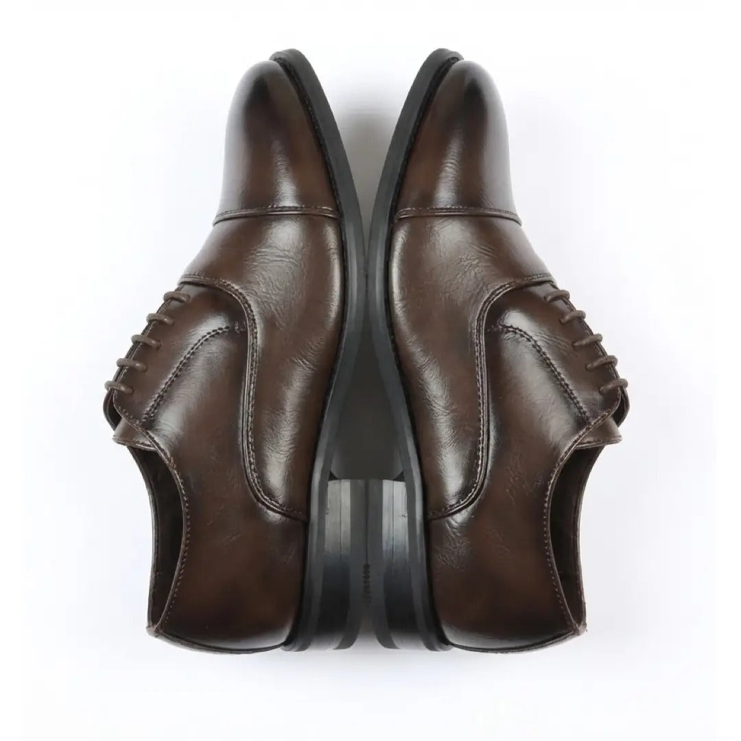 Pantofi Oxford clasici cu vârful închis și șireturi pentru bărbați