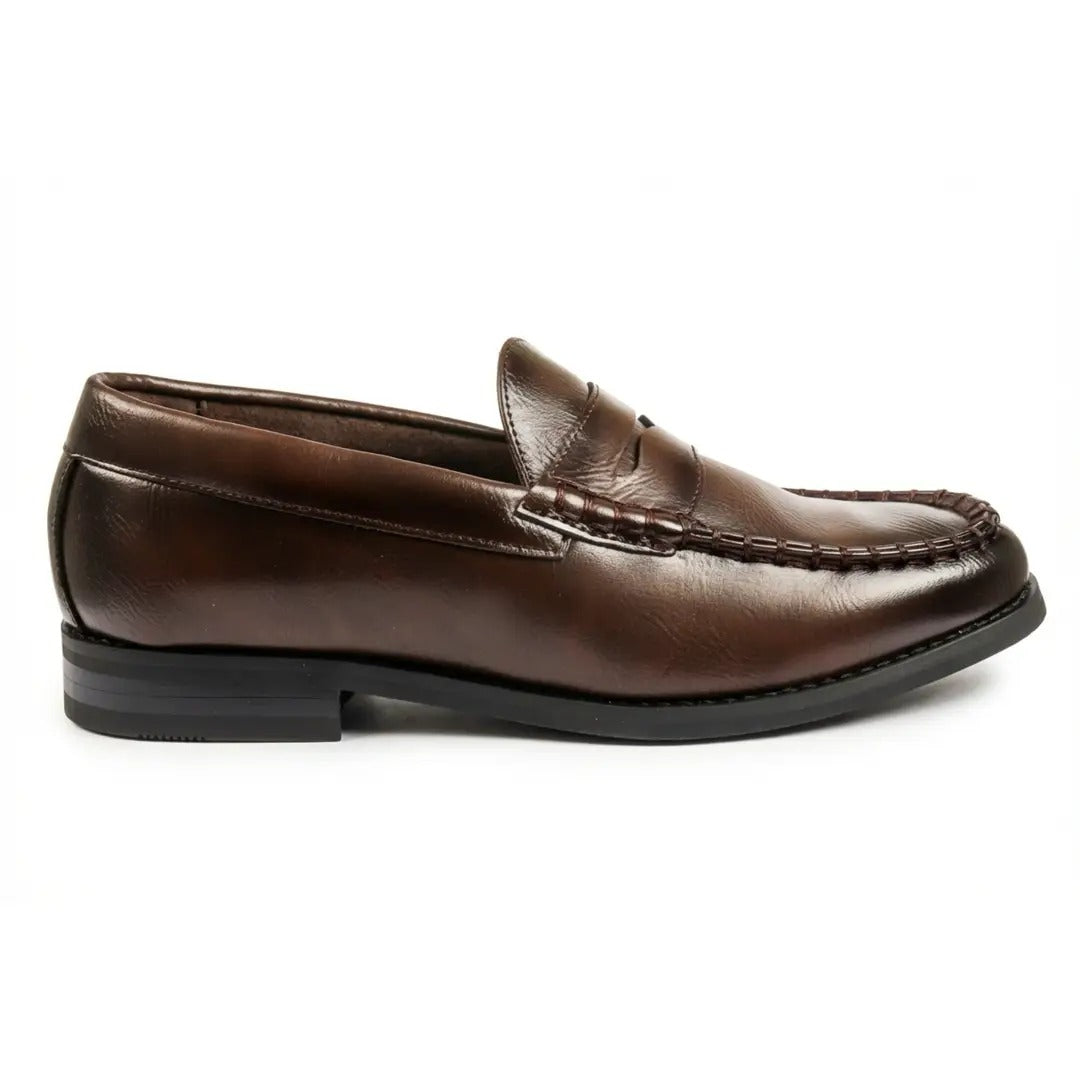 Mocasini clasici din piele PU Penny pentru bărbați