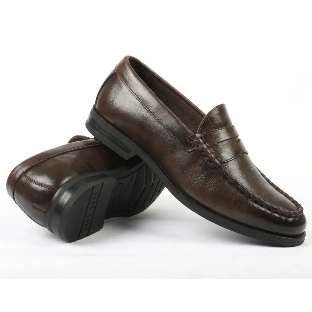 Mocasini clasici din piele PU Penny pentru bărbați