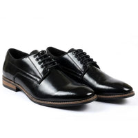 Pantofi Derby clasici pentru bărbați, cu vârf simplu și șireturi