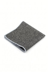Batistă de buzunar bărbătească din tweed gri închis