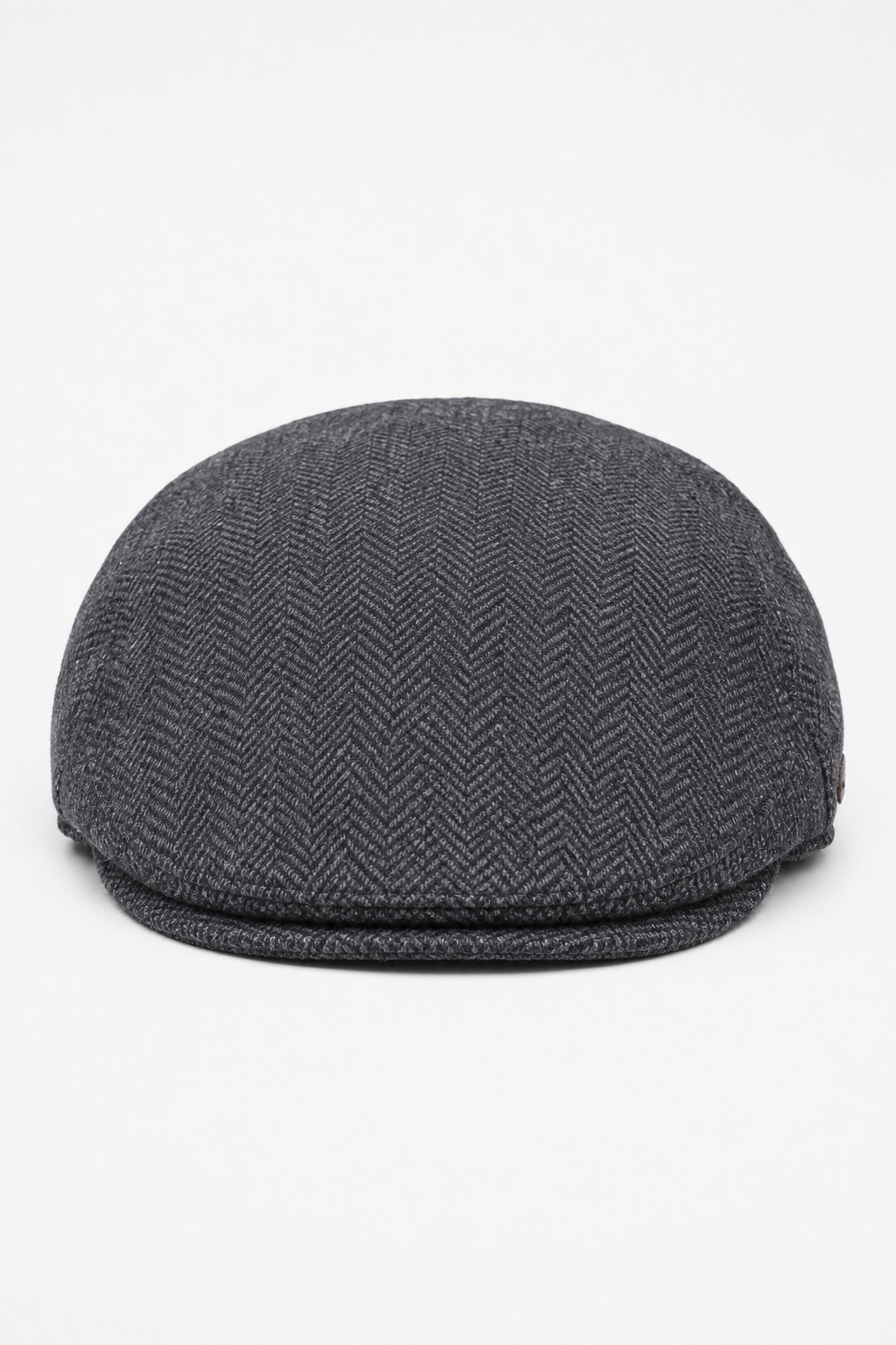 Șapcă plată bărbătească din lână cu model herringbone, culoare cărbune, tweed, clasică, anii 1920, unisex, Del Boy