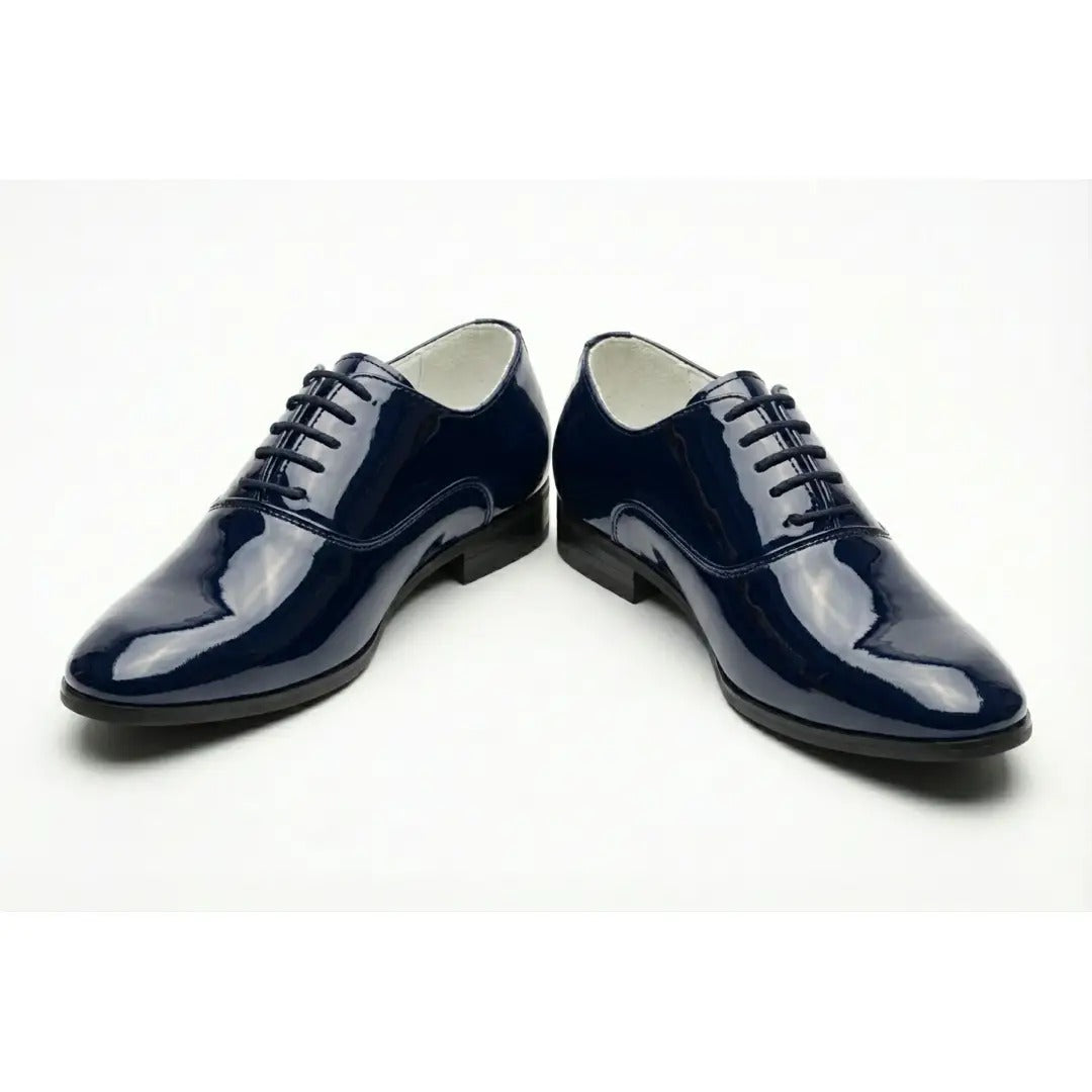 Pantofi Oxford formali pentru bărbați, din piele PU lăcuită