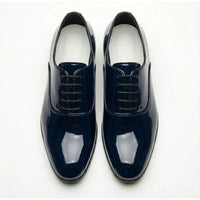 Pantofi Oxford formali pentru bărbați, din piele PU lăcuită