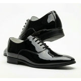 Pantofi Oxford formali pentru bărbați, din piele PU lăcuită