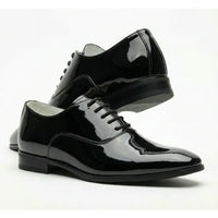Pantofi Oxford formali pentru bărbați, din piele PU lăcuită