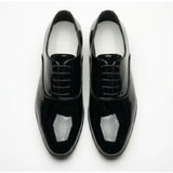 Pantofi Oxford formali pentru bărbați, din piele PU lăcuită