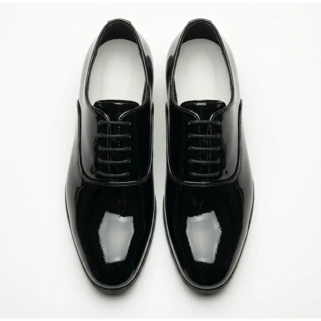 Pantofi Oxford formali pentru bărbați, din piele PU lăcuită