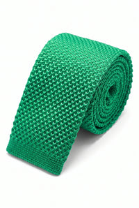 Cravată tricotată verde pentru bărbați