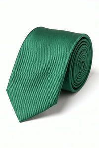 Cravată bărbătească verde subțire, 6 cm