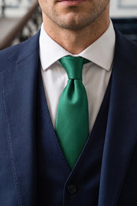 Cravată bărbătească verde subțire, 6 cm