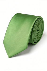 Set cravată verde bărbătească cu batistă de buzunar și butoni asortați