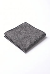 Batistă de buzunar bărbătească gri din tweed