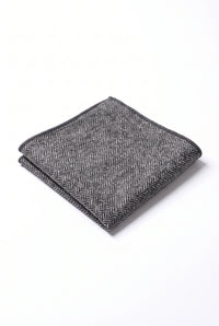 Batistă de buzunar bărbătească gri din tweed