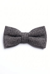 Papion gri bărbătesc din amestec de lână tweed