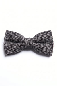 Papion gri bărbătesc din amestec de lână tweed