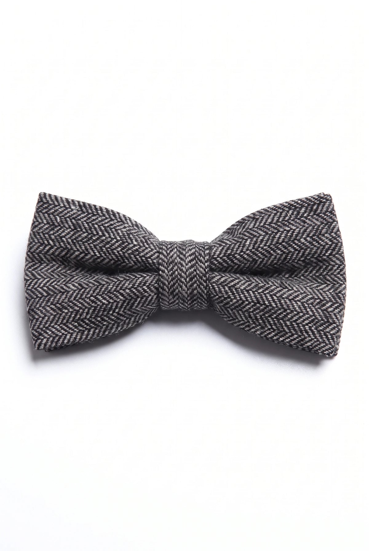 Papion gri bărbătesc din amestec de lână tweed
